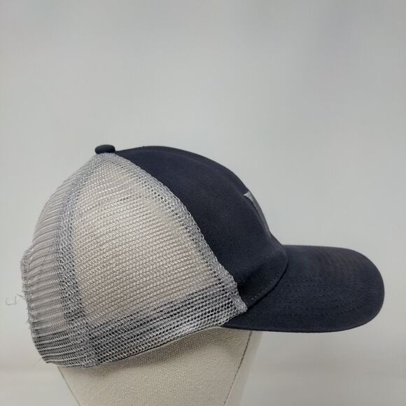 Hurley Snapback Mesh Back Trucker Hat Blue One Size Embroidered Logo - Picture 4 of 6
